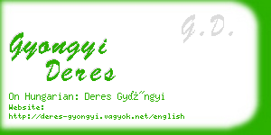 gyongyi deres business card